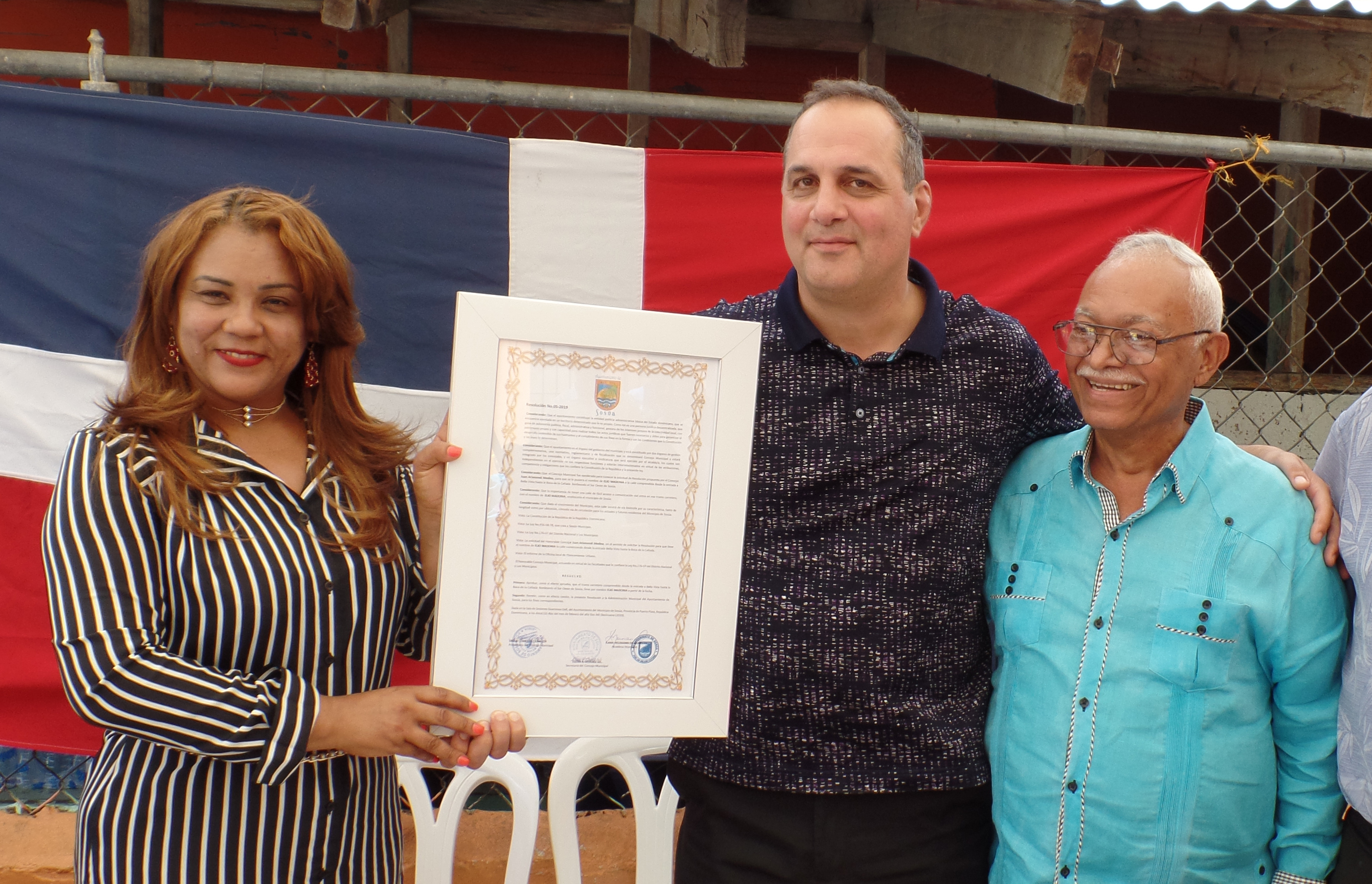 Ayuntamiento de Sosúa designa calle con el nombre de Elio Madonia.