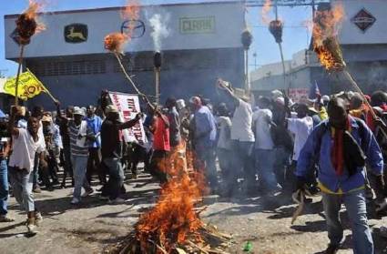 Protestas en la capital de Haití por combustibles
