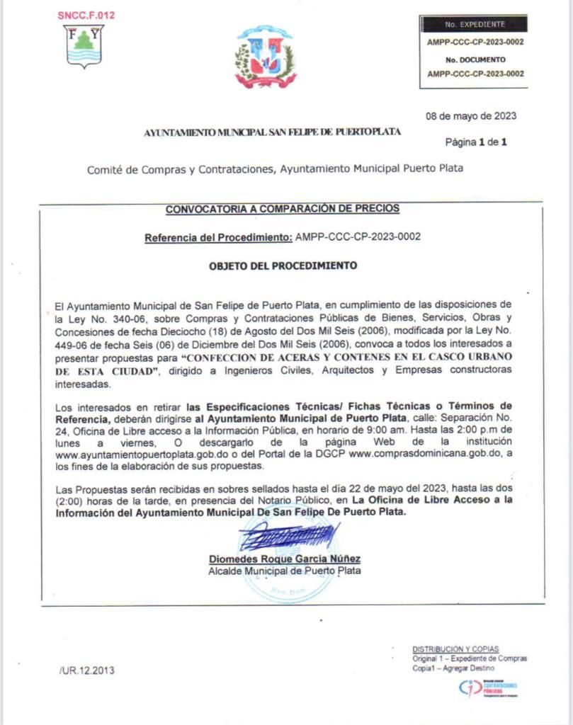 Ayuntamiento convoca a ingenieros y arquitecto a comparación precios para ejecutar obras
