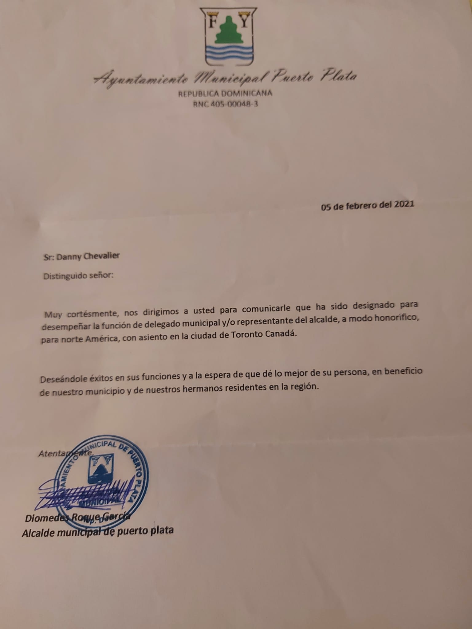 Danny Chevalier: Falta de comunicación impidió donación llegara ayuntamiento Puerto Plata