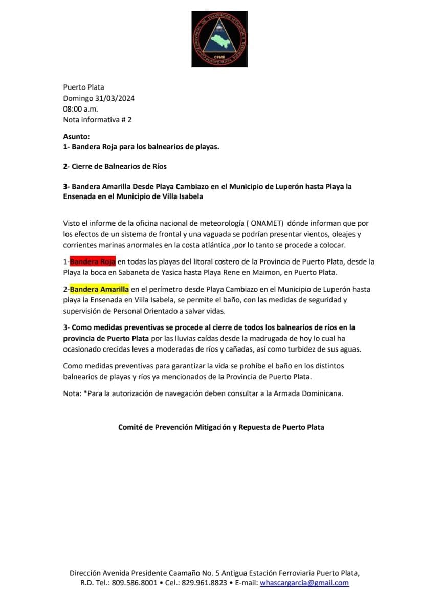 Oleaje a norma impide vallista acedan a playa Puerto Plata